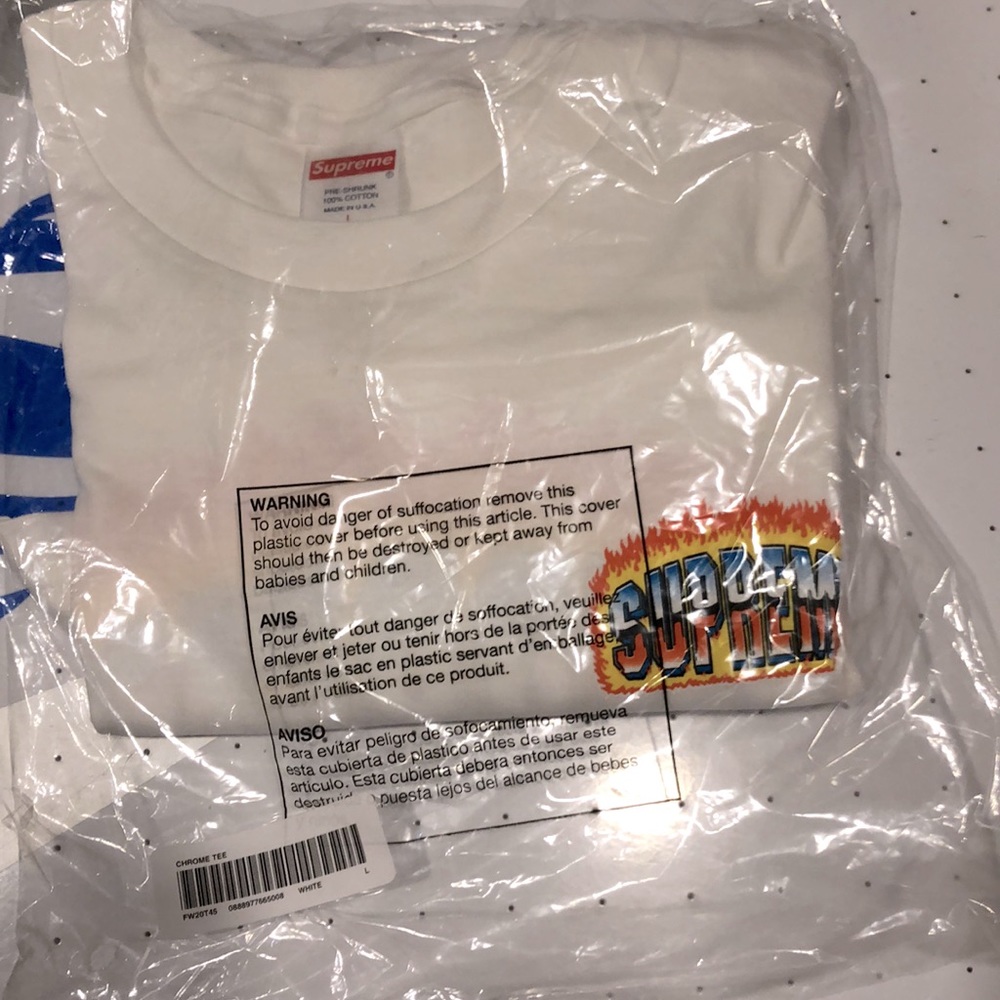 Supreme graphic tee shirt chrome tee